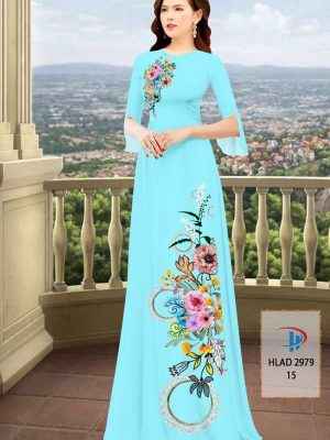Vải Áo Dài Hoa In 3D AD HLAD2979 48